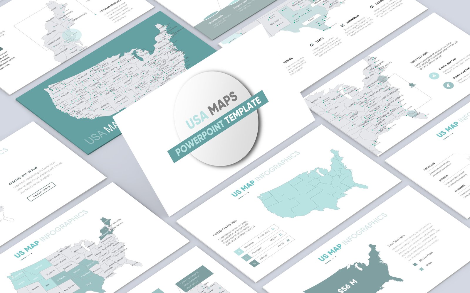 Free editable US Map Powerpoint